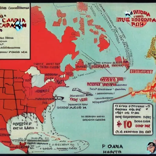 Prompt: invasion of canada by the usa plans 1 9 5 0 s