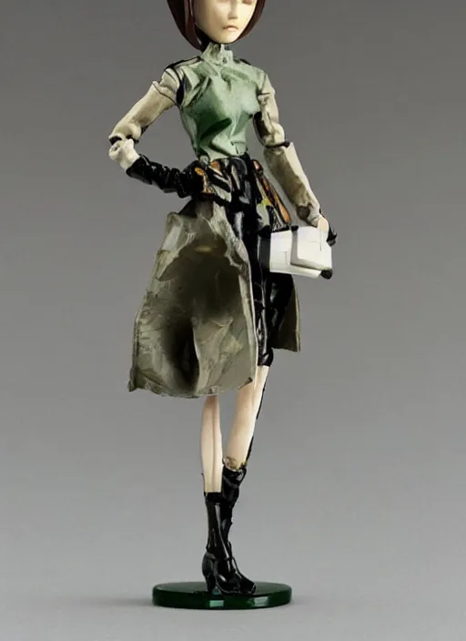 Prompt: a toy figure fashion model girl by Ashley Wood, Yoji Shinkawa, French Impressionism, palette knife strokes