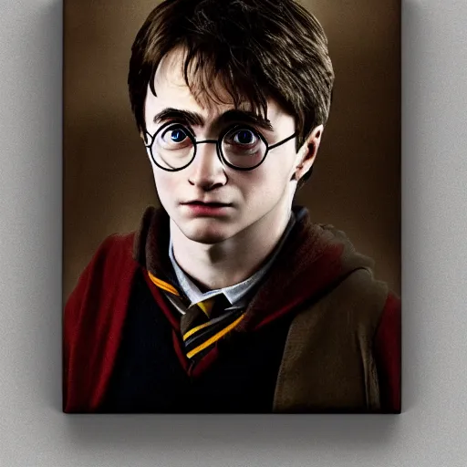 Image similar to a Portrait of harry potter Tired of fighting, epic