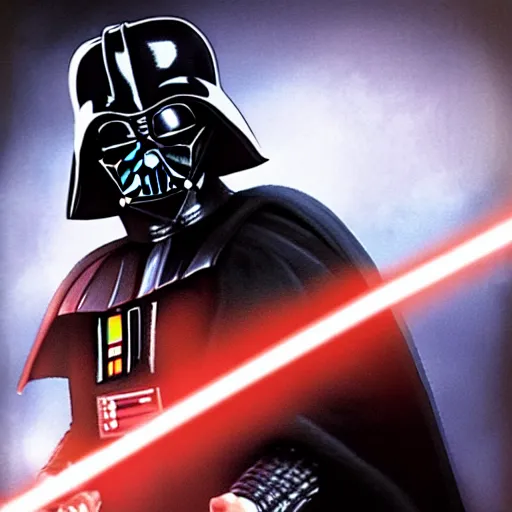 Prompt: Darth Vader in Mortal Kombat 3