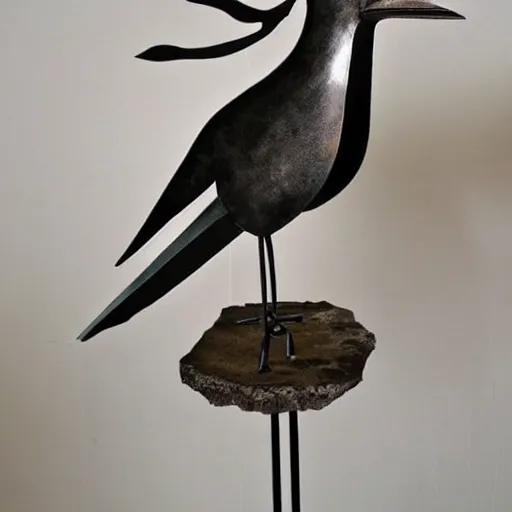 Image similar to metal bird sculpture by christian funnell