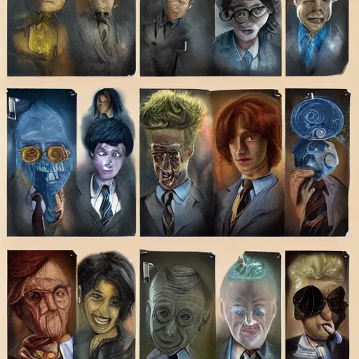 Image similar to Harry Potter and the Multiverse of Madness, surrealist, pop-culture, concept art by Famous Person