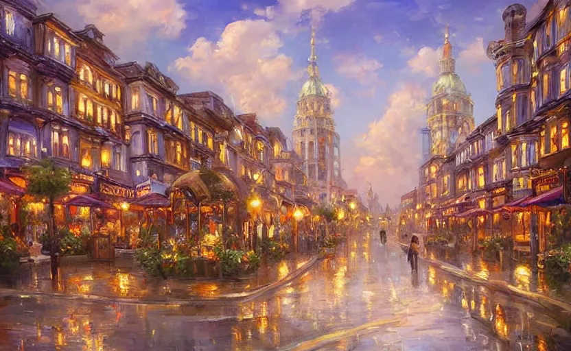 Image similar to Alchemy city. By Konstantin Razumov, highly detailded