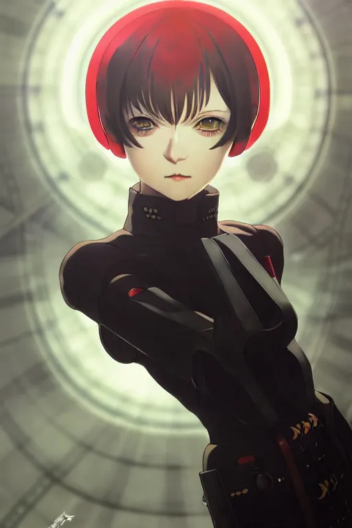 Image similar to last exile, ilya kuvshinov, anime illustration of reol, murata range, fine detail, perfect anime face, dramatic lighting, dynamic composition, moody, art deco, cel shading, rich texture, yoshinari yoh, alphonse mucha, takashi murakami, colorful