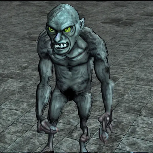 Prompt: Ao Oni in Fallout 3, gameplay, screenshot