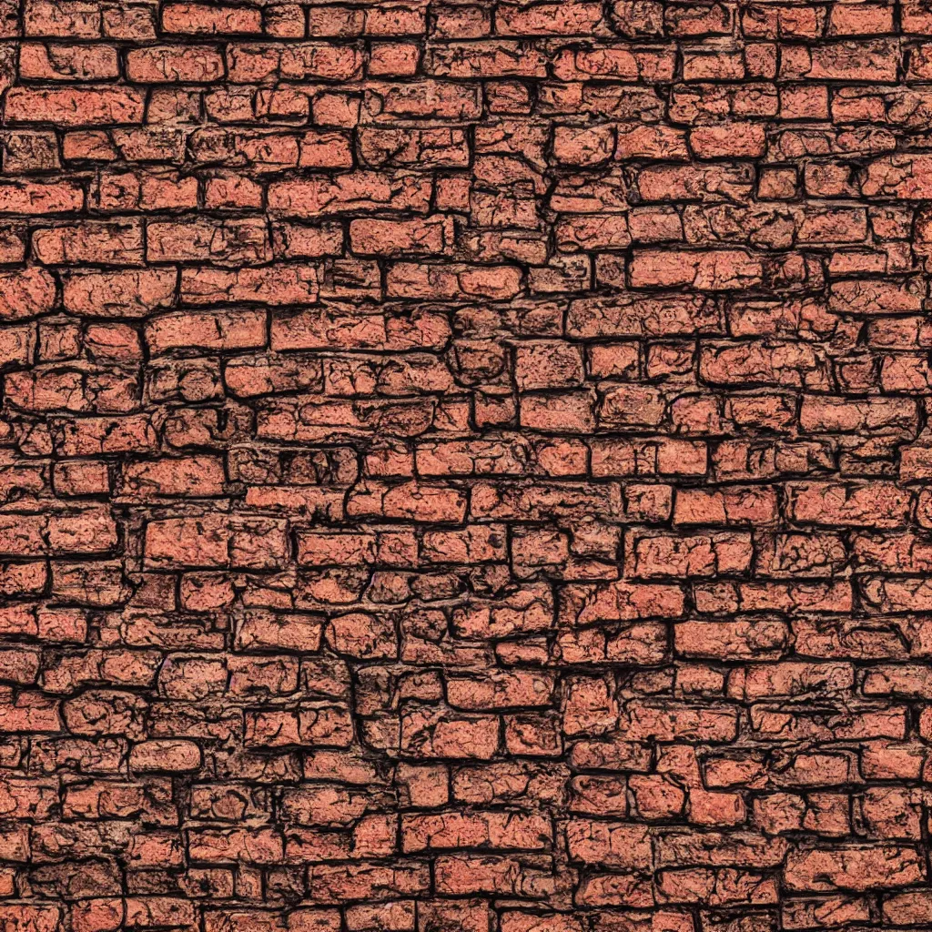 Image similar to brick wall pattern as drawn by salvador dali, 4k
