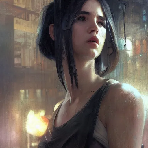 Image similar to hanna montana, full figure, long shot hyperrealistic portrait, bladerunner street, art of elysium by jeremy mann and alphonse mucha, fantasy art, photo realistic, dynamic lighting, artstation, poster, volumetric lighting, very detailed face, 4 k, award winning