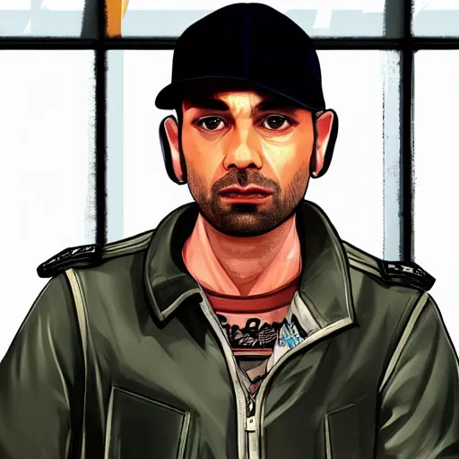 Image similar to andrew tate as a gta character