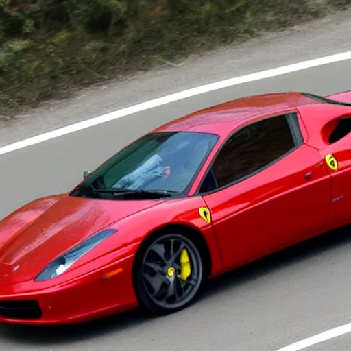 Image similar to Mario driving a ferrari HD