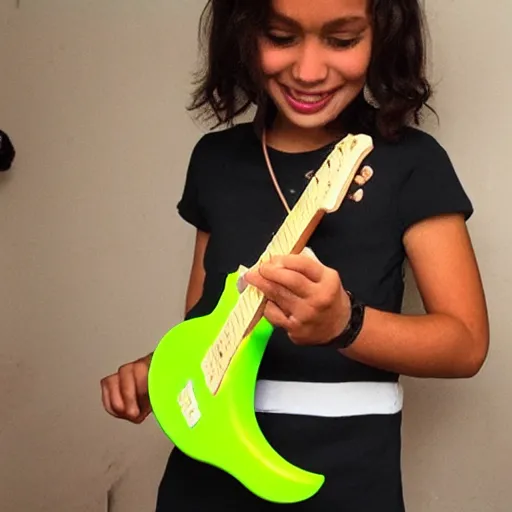 Image similar to an electric guitar entirely made out of slime