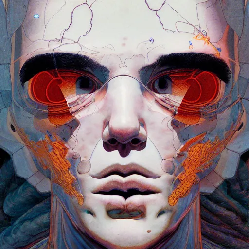 Image similar to prompt : monumental portrait soft light painted by james jean and katsuhiro otomo and erik jones, inspired by akira anime, smooth face feature, intricate oil painting, high detail illustration, sharp high detail, manga and anime 1 9 9 9