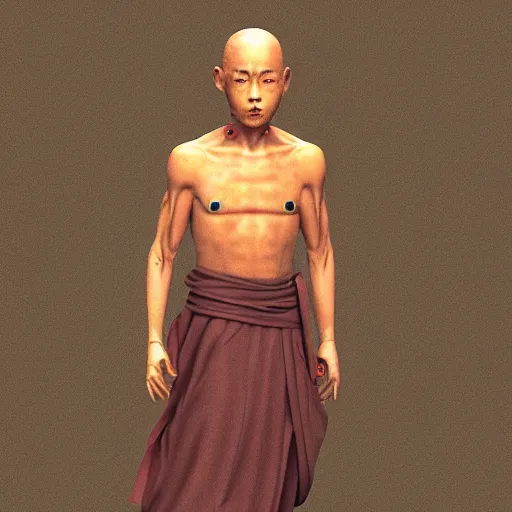 Image similar to a humanoid cyborg monk