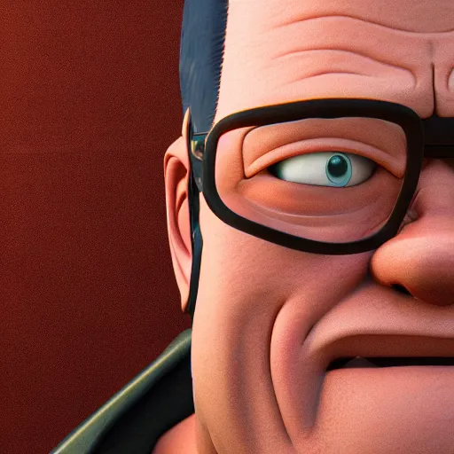 Prompt: realistic hank from king of the hill, octane render, trending on artstation, 4 k uhd, ultra detailed, photorealism