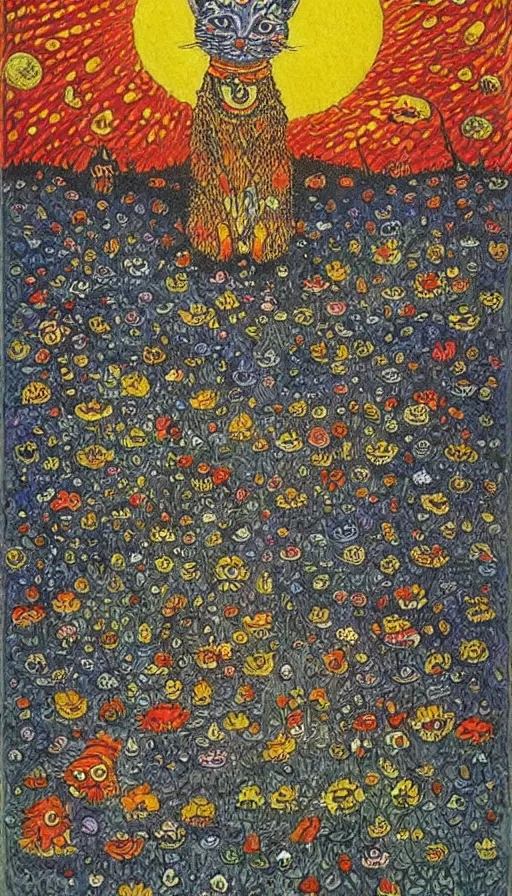 Image similar to the end of the world, by louis wain