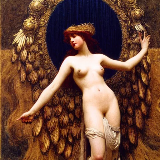 Prompt: oil painting on wood. 1 8 9 6. angel of darkness tortured torment gesture agony despair. by herbert james draper, sir lawrence alma - tadema, john william godward. epitome of victorian era.. cinematic criterion composition filmography.