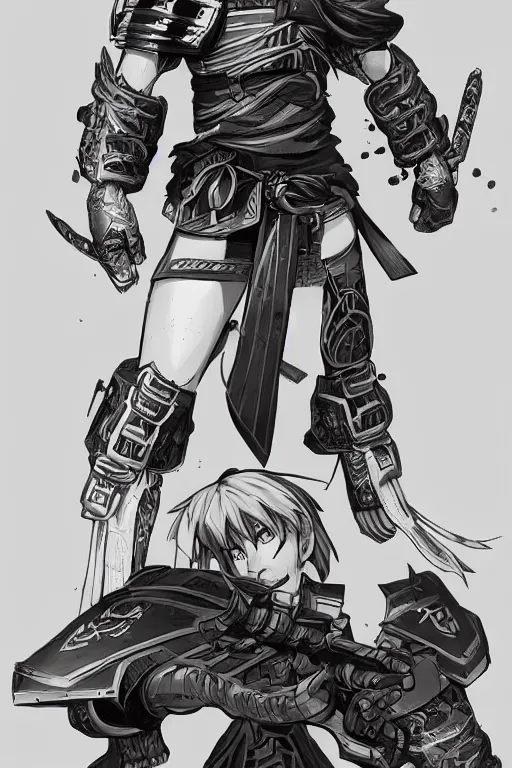 Image similar to character of crono trigger by the artist Max Berthelot. Rendering a cyberpunk samurai , full of details, by Evan Yovaisis and Jason Nguyen , art book, trending on artstation and daily DeviantArt