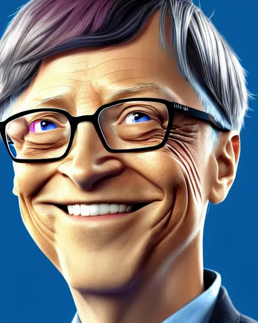 prompthunt: character concept art of bill gates as an anime boy  cute -  fine face, pretty face, realistic shaded perfect face, fine details by  stanley artgerm lau, wlop, rossdraws, james jean