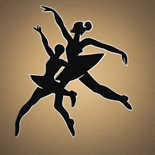 Image similar to ballerina in rushing linebacker pose vector logo, professional sports style, flat colour, svg, professional, sharp edges