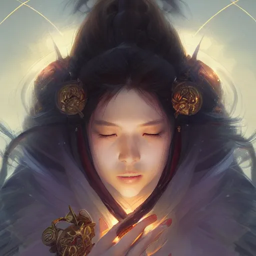 Prompt: Japanese lightning goddess, D&D, highly detailed, digital painting, artstation, concept art, sharp focus, illustration, cinematic lighting, art by artgerm and greg rutkowski and alphonse mucha