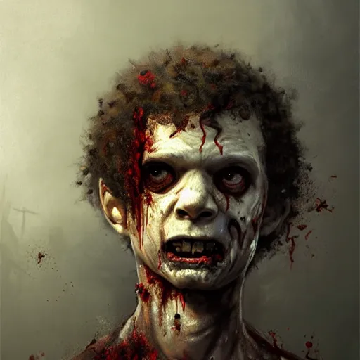 Image similar to young richard david james as a zombie, 7 days to die zombie, gritty background, fine art, award winning, intricate, elegant, sharp focus, cinematic lighting, digital painting, 8 k concept art, art by michael hussar, art by brom, art by guweiz and z. w. gu, 8 k