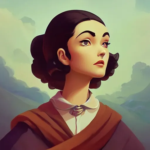 Image similar to face icon stylized minimalist gone with the wind 1 9 3 9, loftis, cory behance hd by jesper ejsing, by rhads, makoto shinkai and lois van baarle, ilya kuvshinov, rossdraws global illumination