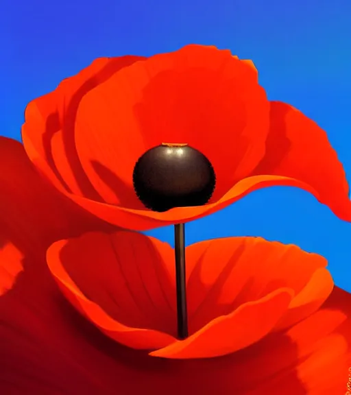 Image similar to icon stylized minimalist poppy flower, loftis, cory behance hd by jesper ejsing, by rhads, makoto shinkai and lois van baarle, ilya kuvshinov, rossdraws global illumination