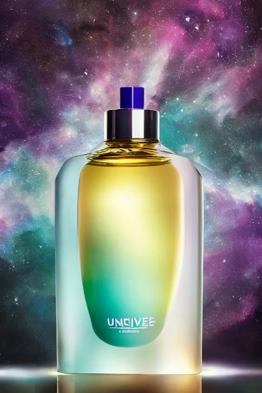 Image similar to Universe in a parfume bottle