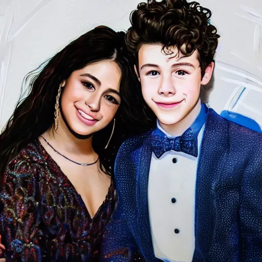 Prompt: portrait of shawn mendes and camila cabello's son