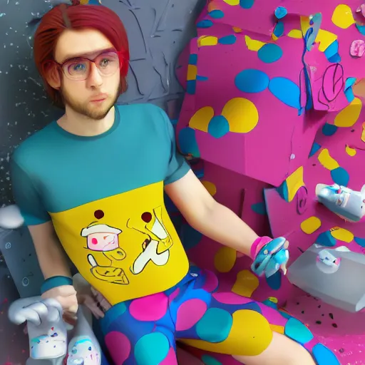 Image similar to hi mark ( akwaaba tommy ), in the style of billelis and stanley kubrick, kawaii colors, photorealistic, epic, super technical, 3 d render