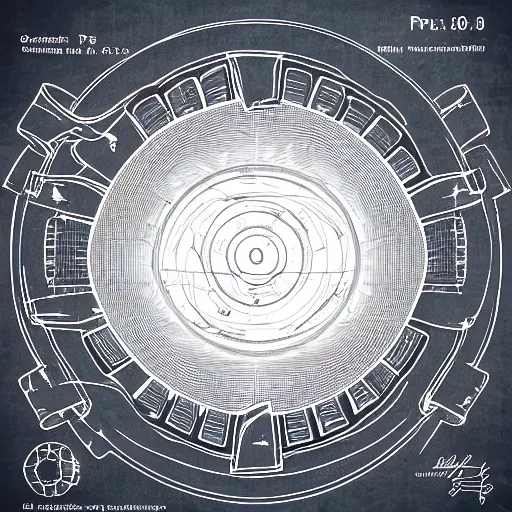 Image similar to fusion reactor patent drawing style
