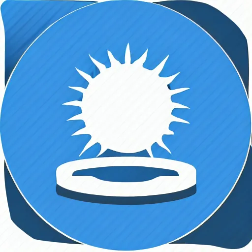 Prompt: icon for weather app, icon, sun, favicon