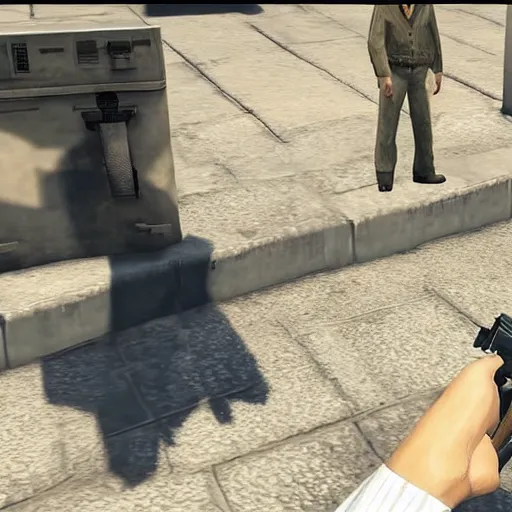 Image similar to anne frank holding gun in gta v