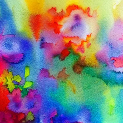 Image similar to rainbow impressionist in watercolor
