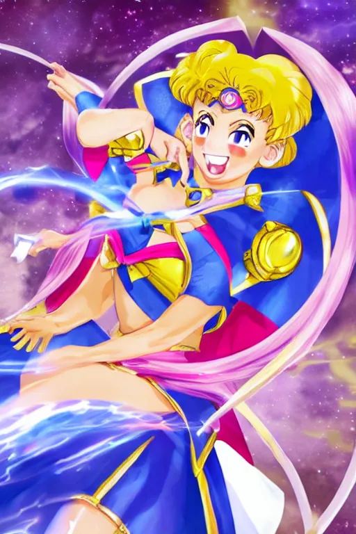 Prompt: Sailor Moon as a League of Legends Champion