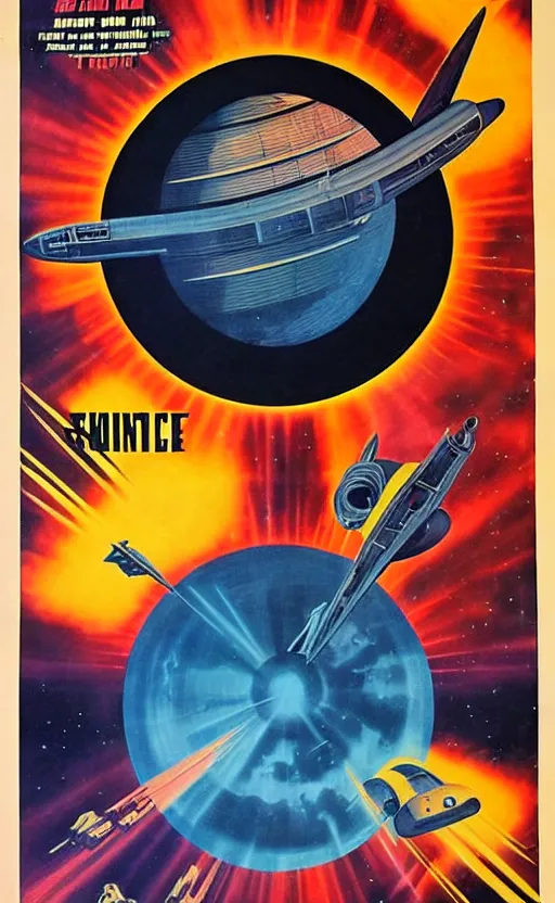 Image similar to 1 9 7 0 s science fiction movie poster art