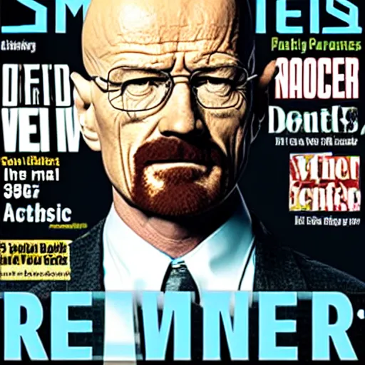 Prompt: Walter White on the cover of Mens' Health magazine