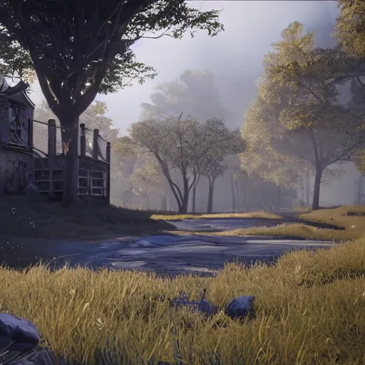 Image similar to the walking deaf, unreal engine 5, perfect scene,