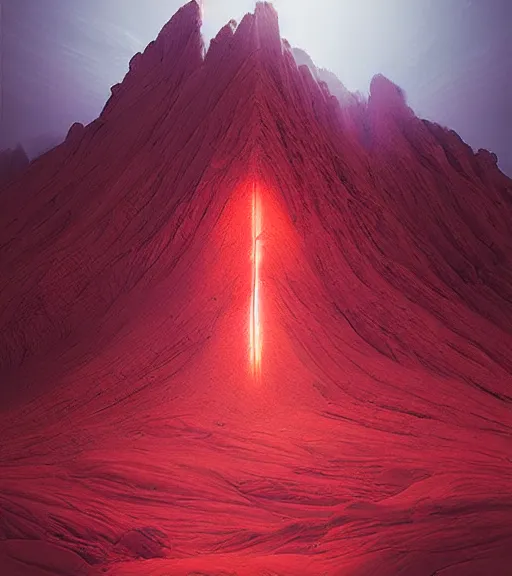 Image similar to lokah samastah sukhino bhavantu vertical red light, iphone 1 3 pro max painting art, volumetric lighting, majestic light, ethereal, hyperrealistic, at night, epic, masterpiece, by reuben wu