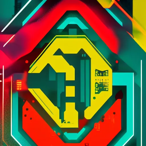 Image similar to demo poster of a stylized font, cyberpunk, behance, hd