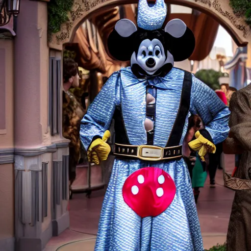 Image similar to adeformedcostumedcharacter at disneyland, kinda creepy, ultra detailed, 8 k resolution, ultrarealistic