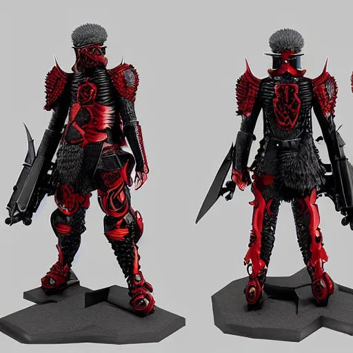 Prompt: sci-fi soldier tactical berserk Kentaro Miura very detailed red eyes, very intricate futuristic armor