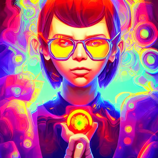 Image similar to skill magic geek inside matrix deepdream radiating a glowing aura stuff loot legends stylized digital illustration video game icon artstation lois van baarle, ilya kuvshinov, rossdraws,