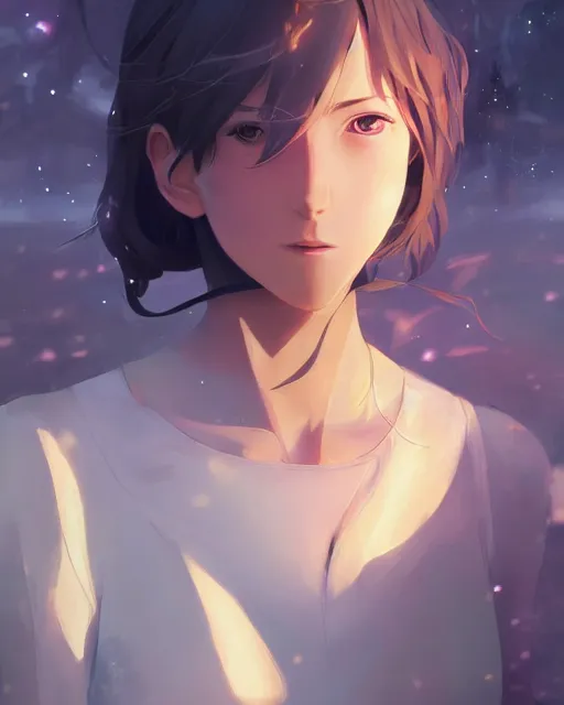 Image similar to a girl dressed as the earth, full shot, atmospheric lighting, detailed face, by makoto shinkai, stanley artgerm lau, wlop, rossdraws