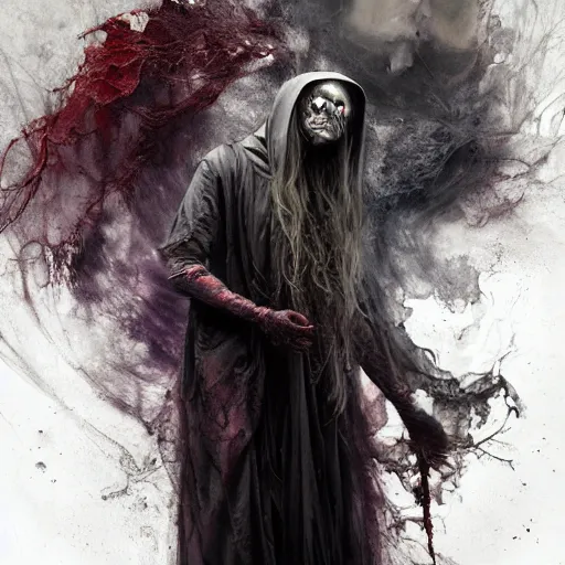 Image similar to dark cloaked eldritch necromancer, by brooke shaden and alberto seveso and eve ventrue and john salminen and tim okamura, trending on artstation hq, deviantart, pinterest, 4 k uhd image