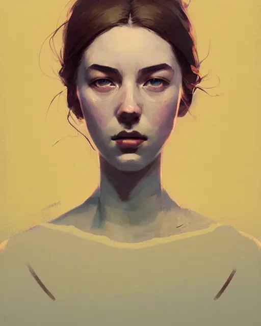 Image similar to cottagecore hyper - realistic portrait of a woman, flowers, by atey ghailan, by greg rutkowski, by greg tocchini, by james gilleard, by joe fenton, by kaethe butcher, dynamic lighting, gradient light yellow, brown, blonde cream and white color scheme, grunge aesthetic