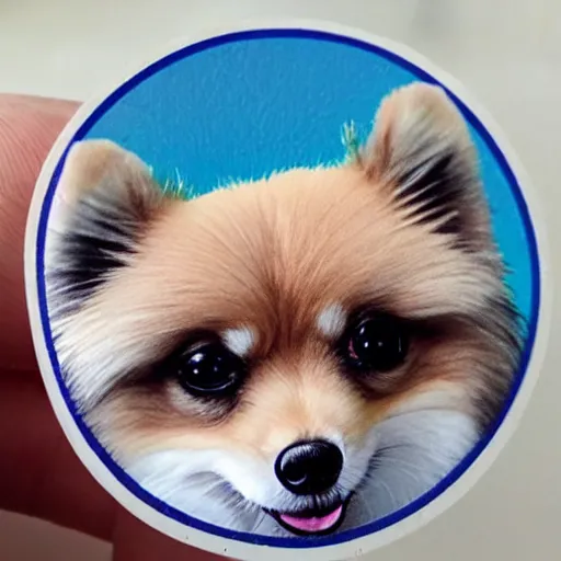 Image similar to cute pomeranian spitz sticker