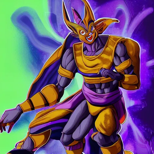 Image similar to an full body oil painting of a beerus the god of detruction wearing hip - hop clothes, by artgerm, hd, hdr, ue 5, ue 6, unreal engine 5, realistic 3 d style, cinematic 4 k wallpaper, 8 k, ultra detailed, gta 5 cover art, high resolution, artstation, award winning