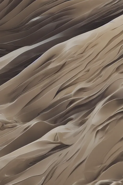 Prompt: ios 1 5 perfect abstract modern art, canyon topography, plastic paint suspended in oil, cinematic architectural scale, dramatic, volumetric, concept art, particle simulation in houdini by james jean and bridget riley and apple, beige cream natural muted tones, trending on artstation, rendered in octane