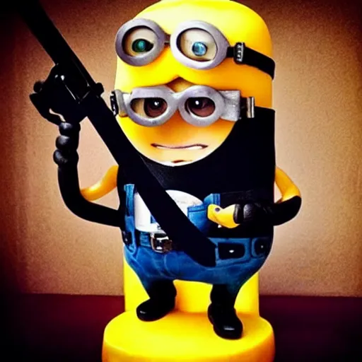Image similar to “John Rambo as a Minion from despicable me”