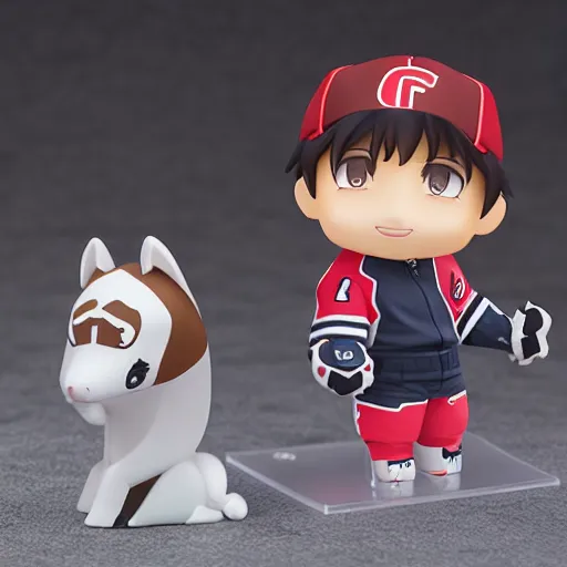 Prompt: high quality portrait flat matte painting of cute Carey Price in the style of nendoroid and manga NARUTO, flat anime style, thick painting, medium close-up